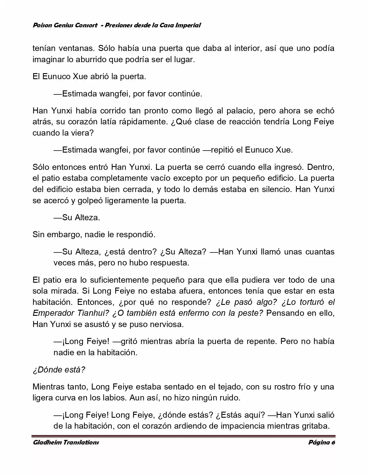 Poison Genious Consort (Novela) - Capítulo 174 - Página 6 - LectorTMOo