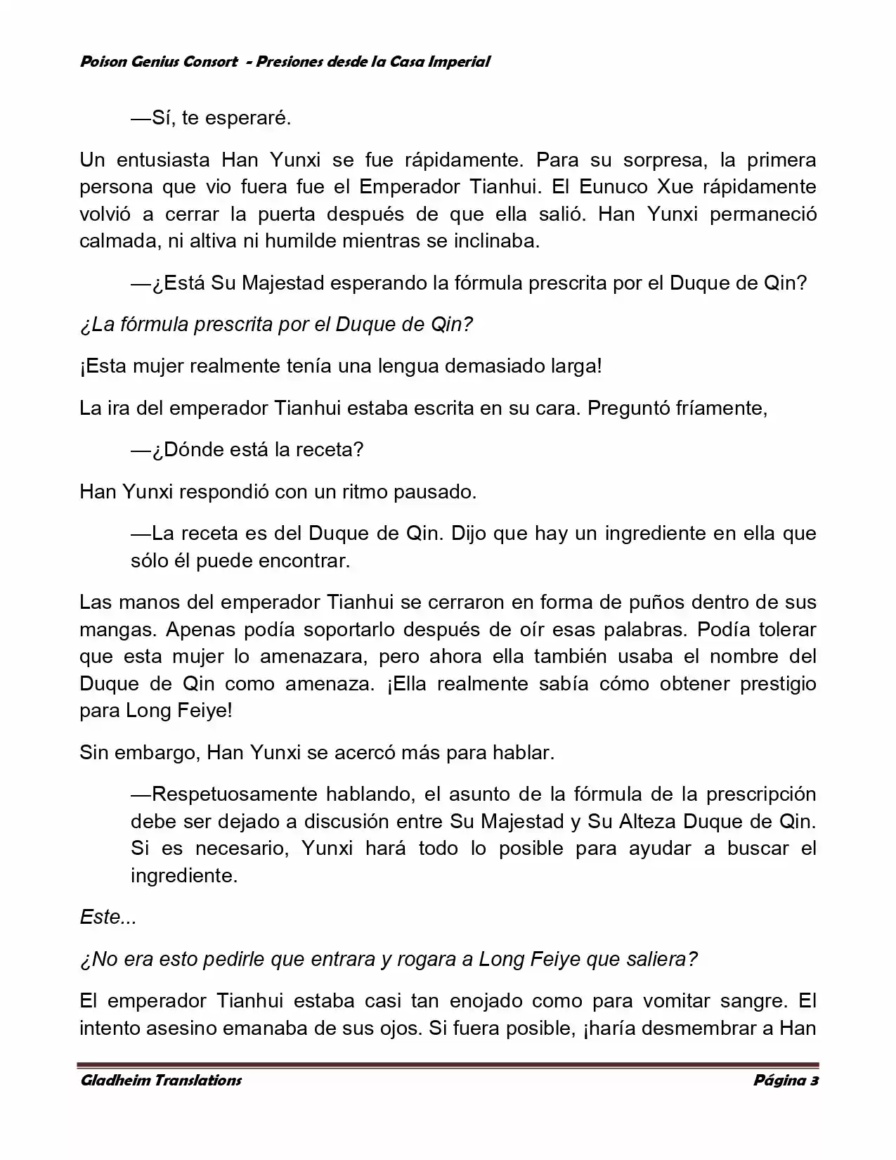 Poison Genious Consort (Novela) - Capítulo 175 - Página 3 - LectorTMOo