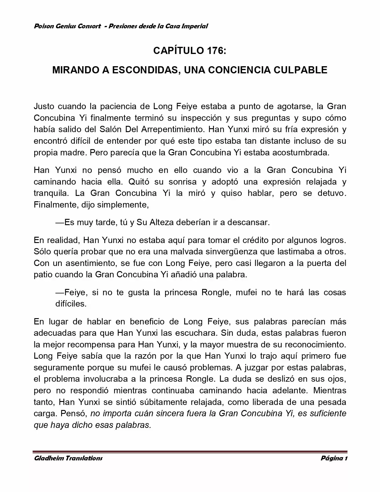 Poison Genious Consort (Novela) - Capítulo 176 - Página 1 - LectorTMOo