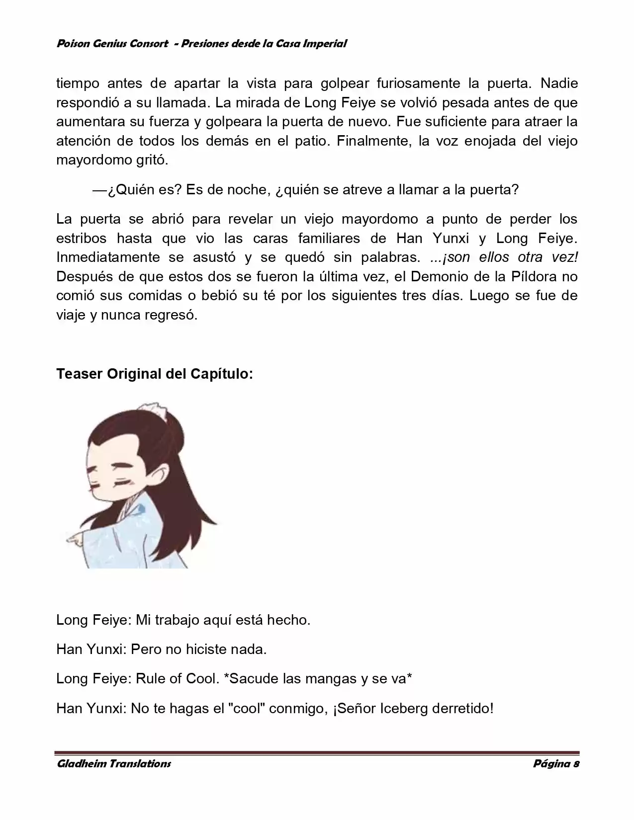 Poison Genious Consort (Novela) - Capítulo 176 - Página 8 - LectorTMOo