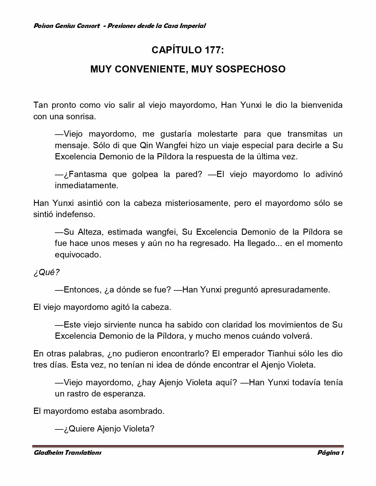Poison Genious Consort (Novela) - Capítulo 177 - Página 1 - LectorTMOo