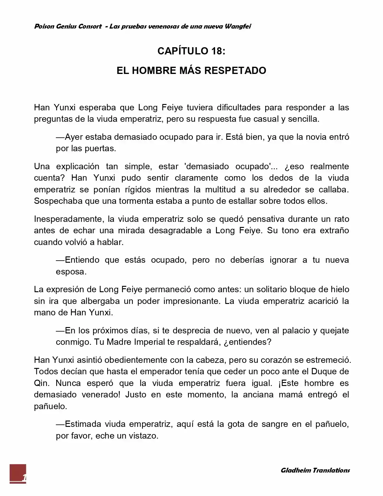 Poison Genious Consort (Novela) - Capítulo 18 - Página 1 - LectorTMOo