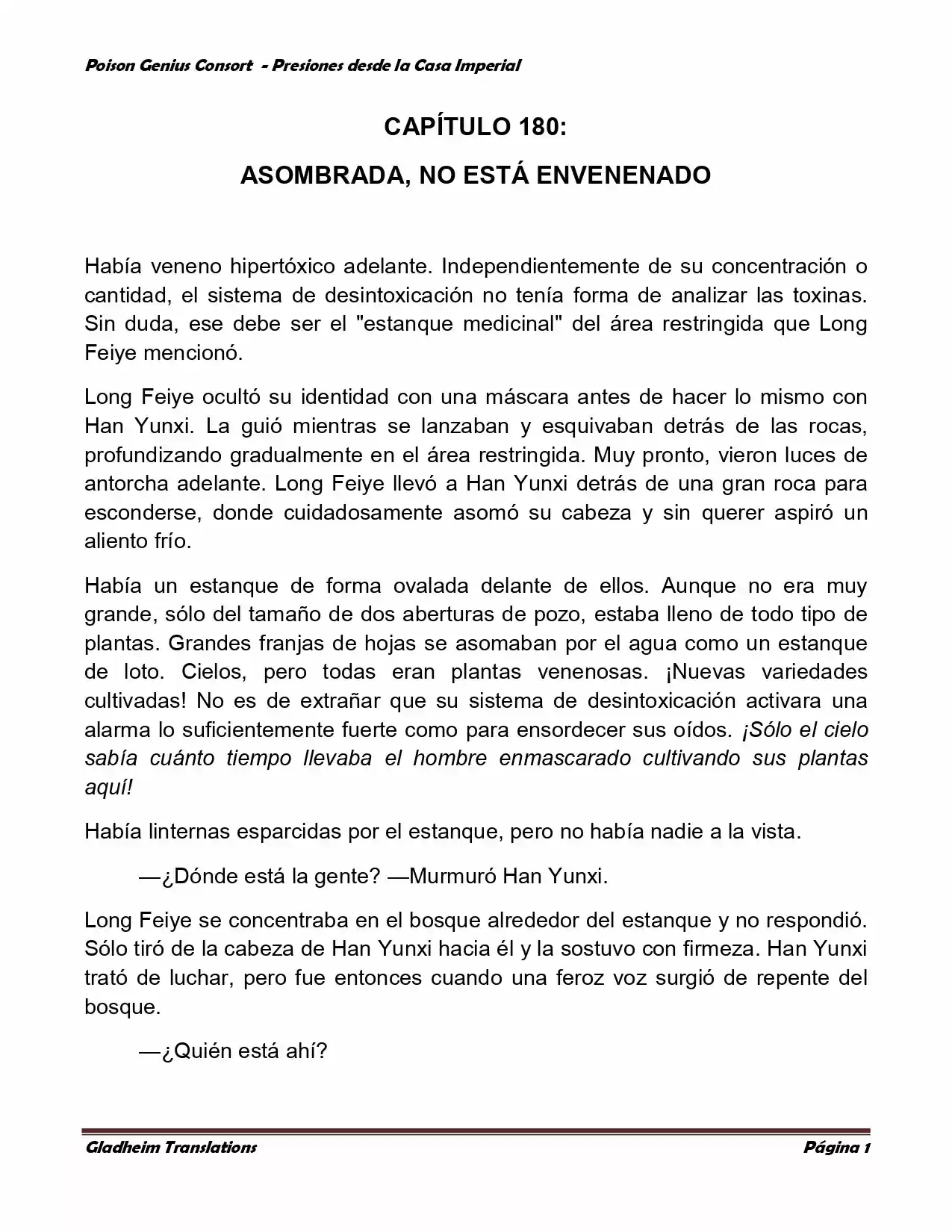 Poison Genious Consort (Novela) - Capítulo 180 - Página 1 - LectorTMOo
