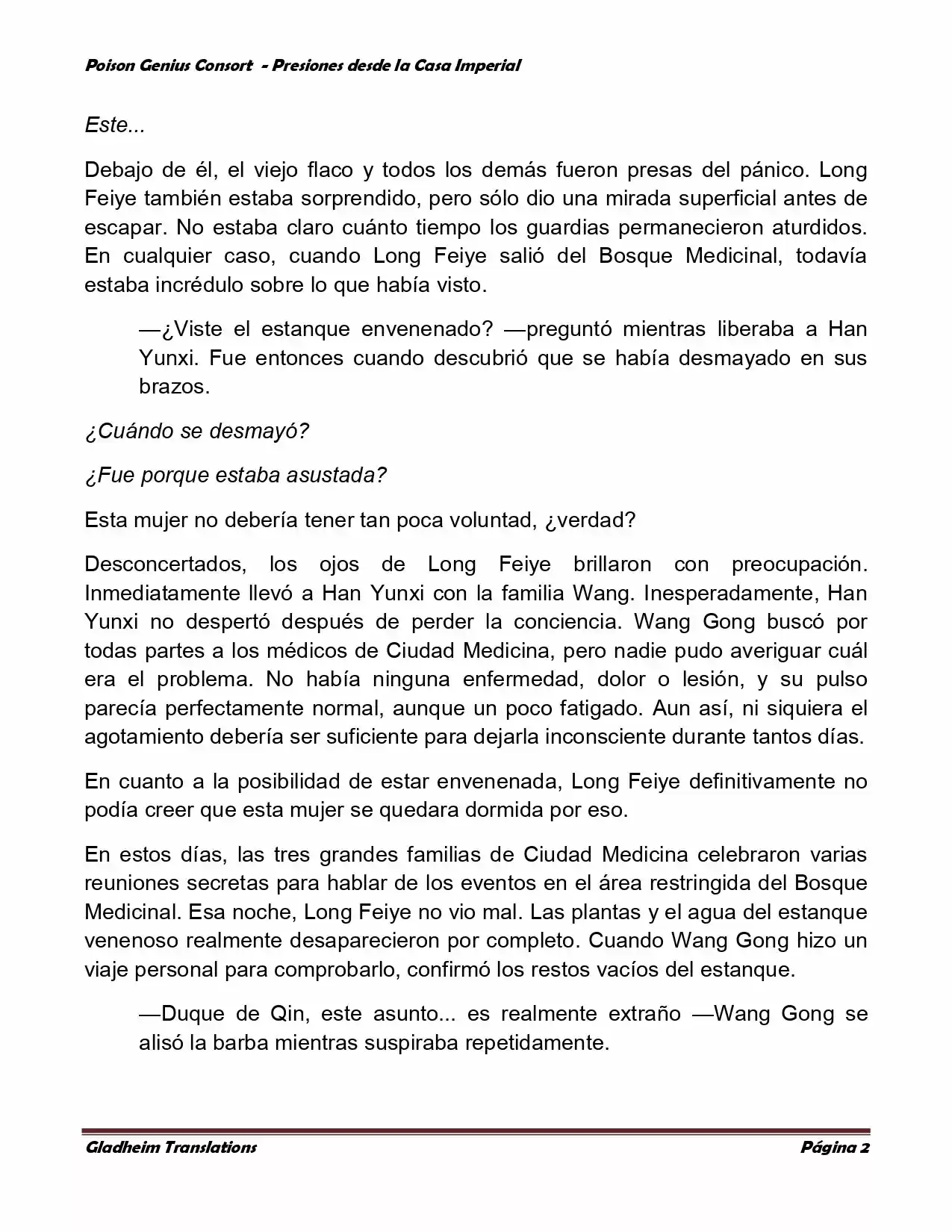 Poison Genious Consort (Novela) - Capítulo 182 - Página 2 - LectorTMOo