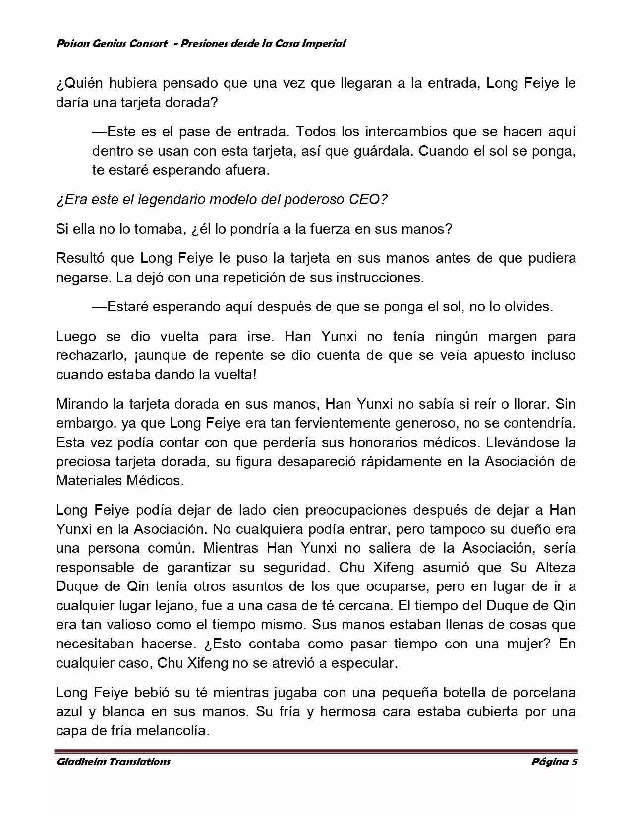 Poison Genious Consort (Novela) - Capítulo 183 - Página 5 - LectorTMOo