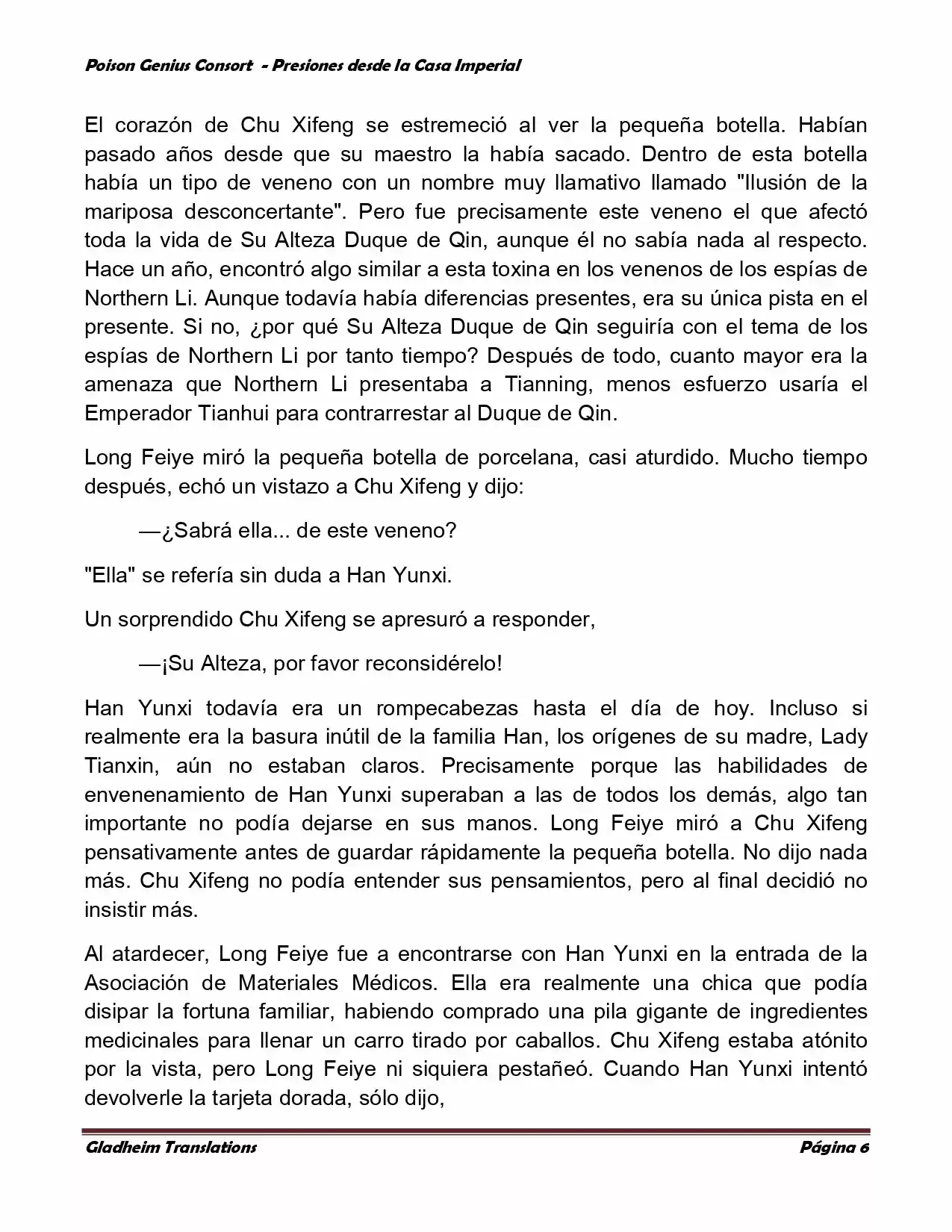 Poison Genious Consort (Novela) - Capítulo 183 - Página 6 - LectorTMOo