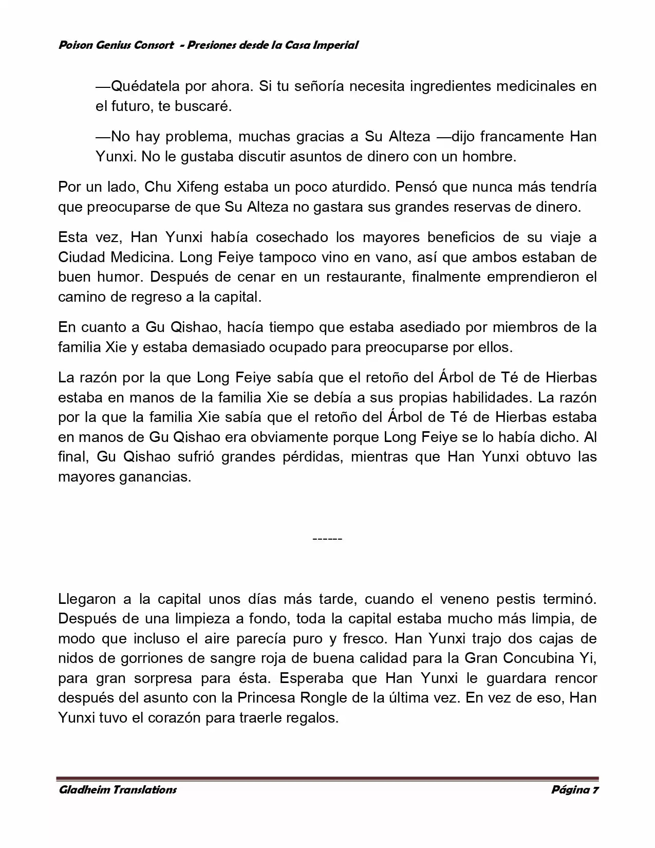 Poison Genious Consort (Novela) - Capítulo 183 - Página 7 - LectorTMOo