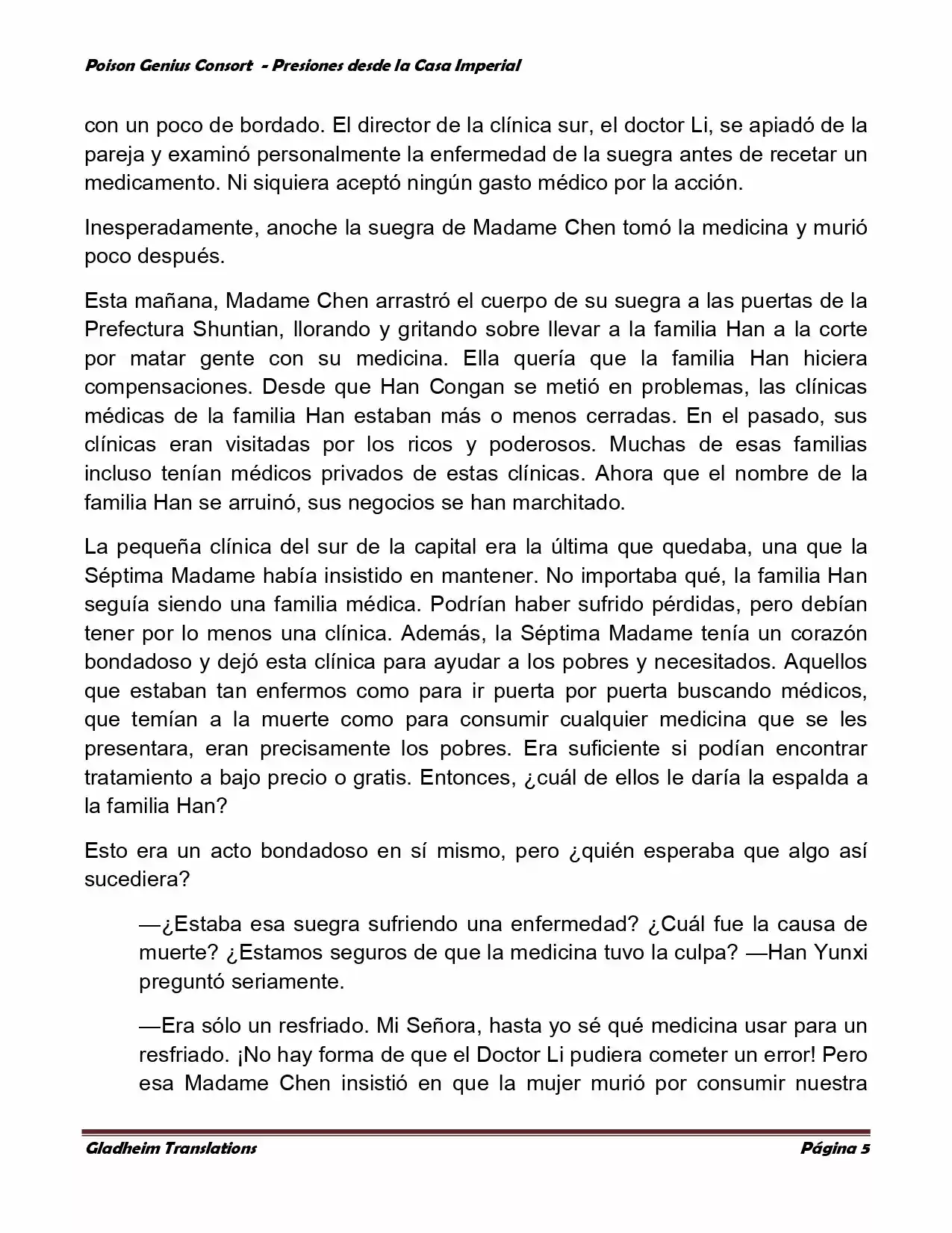 Poison Genious Consort (Novela) - Capítulo 184 - Página 5 - LectorTMOo