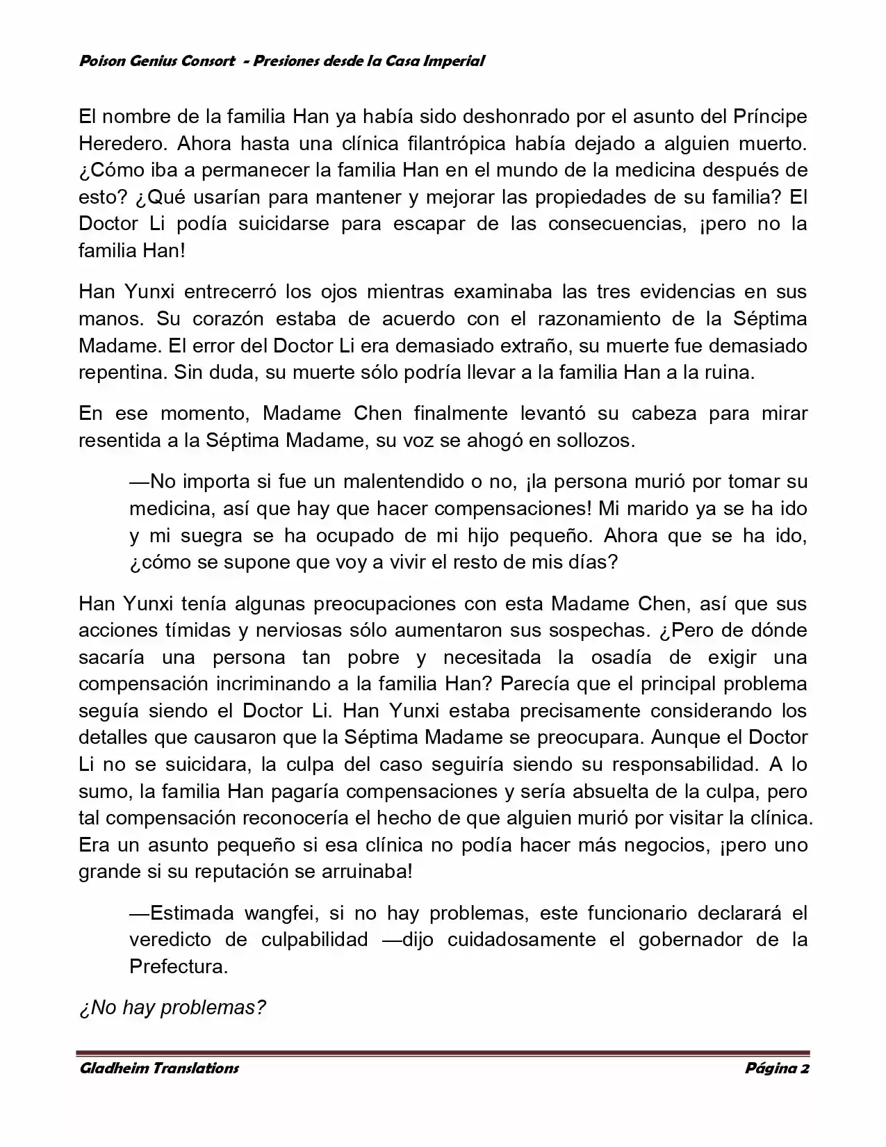 Poison Genious Consort (Novela) - Capítulo 185 - Página 2 - LectorTMOo