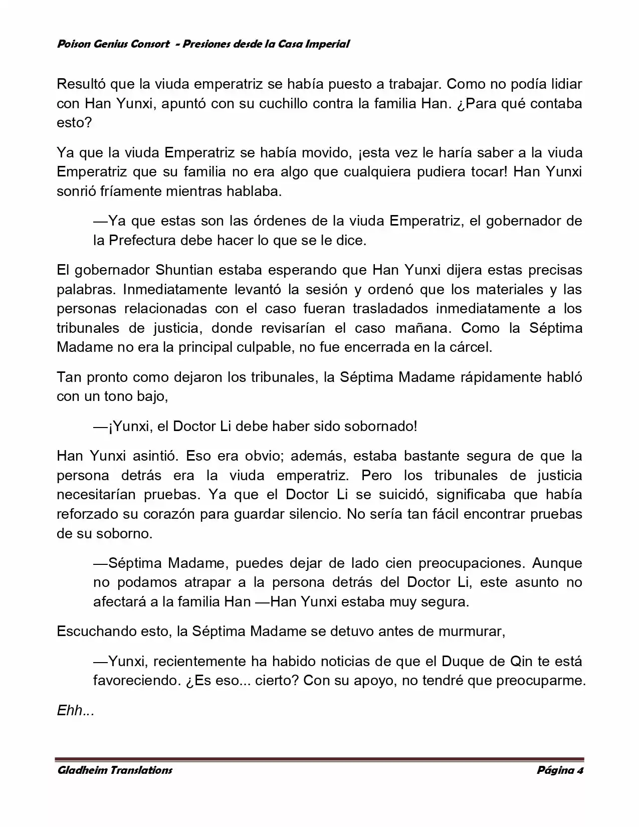 Poison Genious Consort (Novela) - Capítulo 185 - Página 4 - LectorTMOo