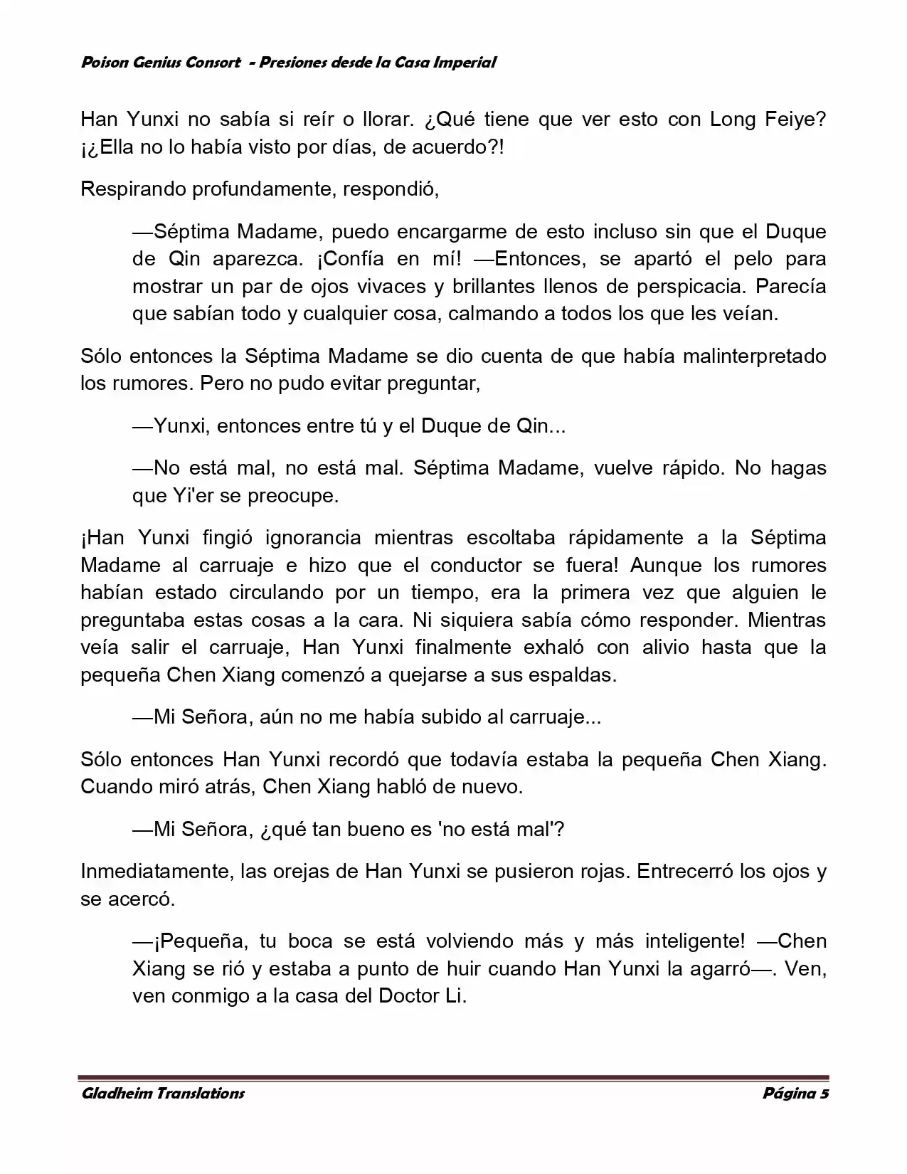 Poison Genious Consort (Novela) - Capítulo 185 - Página 5 - LectorTMOo