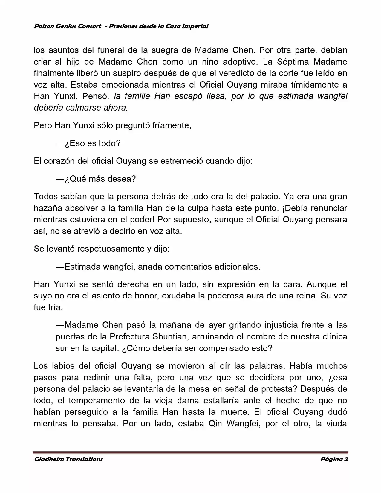 Poison Genious Consort (Novela) - Capítulo 188 - Página 2 - LectorTMOo