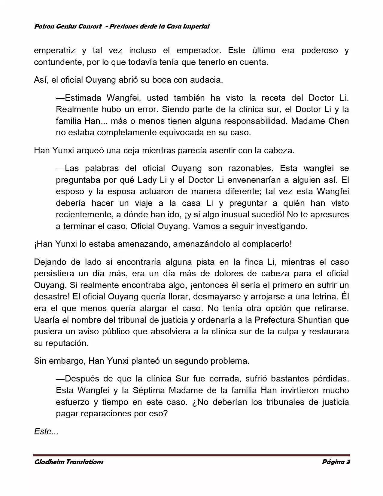 Poison Genious Consort (Novela) - Capítulo 188 - Página 3 - LectorTMOo