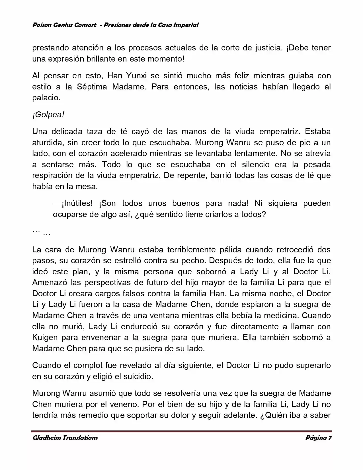Poison Genious Consort (Novela) - Capítulo 188 - Página 7 - LectorTMOo