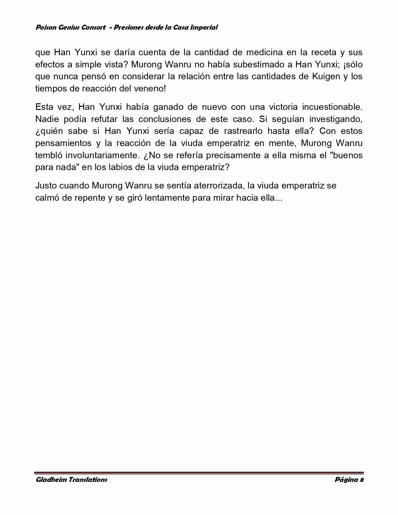 Poison Genious Consort (Novela) - Capítulo 188 - Página 8 - LectorTMOo