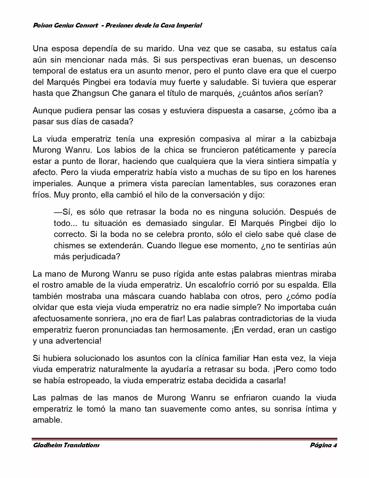 Poison Genious Consort (Novela) - Capítulo 189 - Página 4 - LectorTMOo
