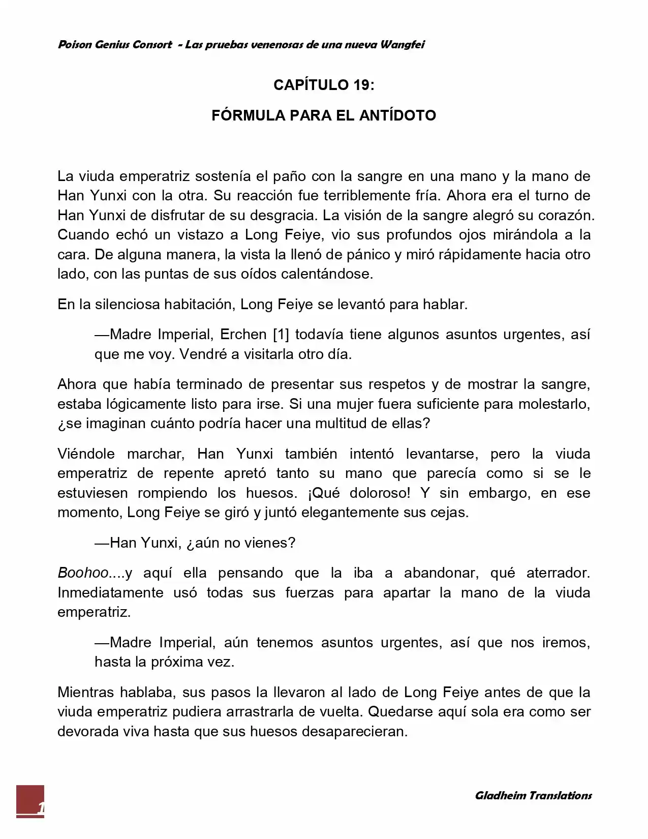 Poison Genious Consort (Novela) - Capítulo 19 - Página 1 - LectorTMOo