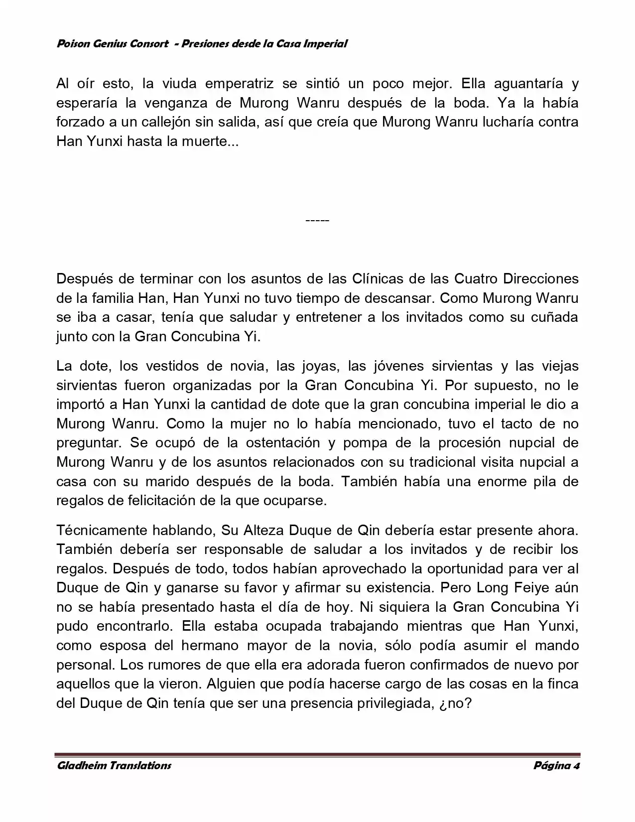 Poison Genious Consort (Novela) - Capítulo 190 - Página 4 - LectorTMOo