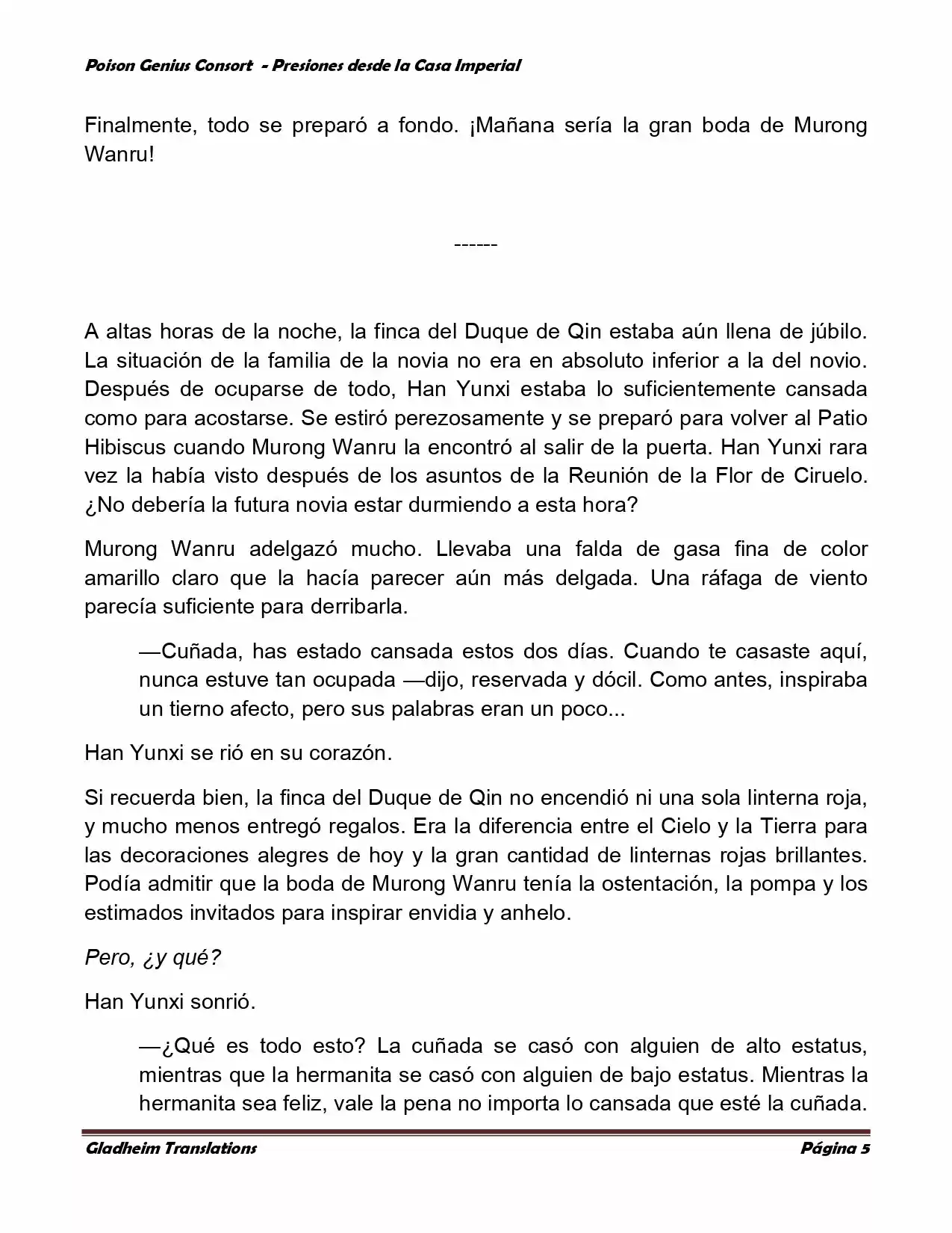 Poison Genious Consort (Novela) - Capítulo 190 - Página 5 - LectorTMOo