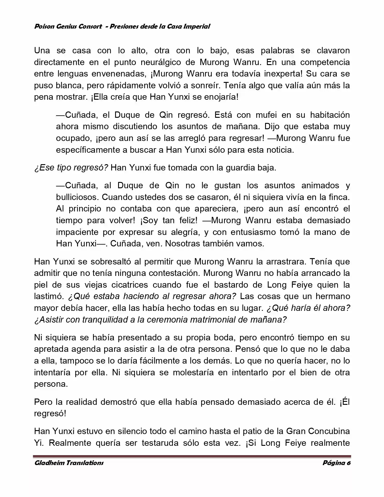 Poison Genious Consort (Novela) - Capítulo 190 - Página 6 - LectorTMOo