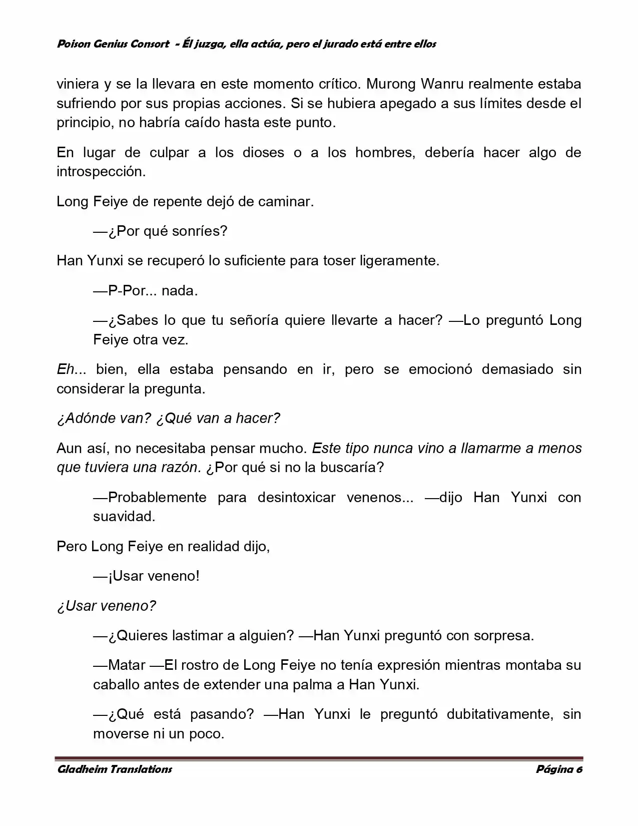 Poison Genious Consort (Novela) - Capítulo 191 - Página 6 - LectorTMOo