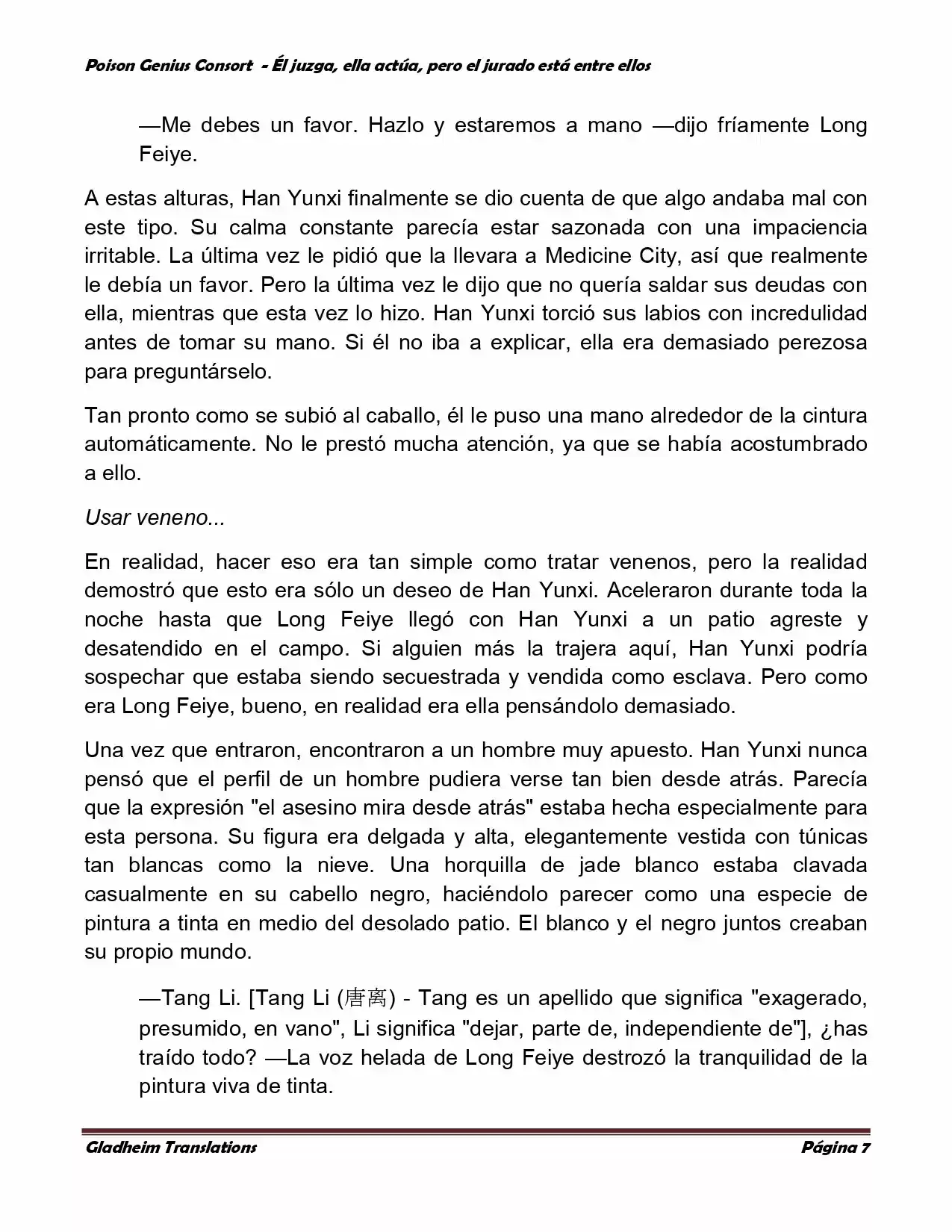 Poison Genious Consort (Novela) - Capítulo 191 - Página 7 - LectorTMOo