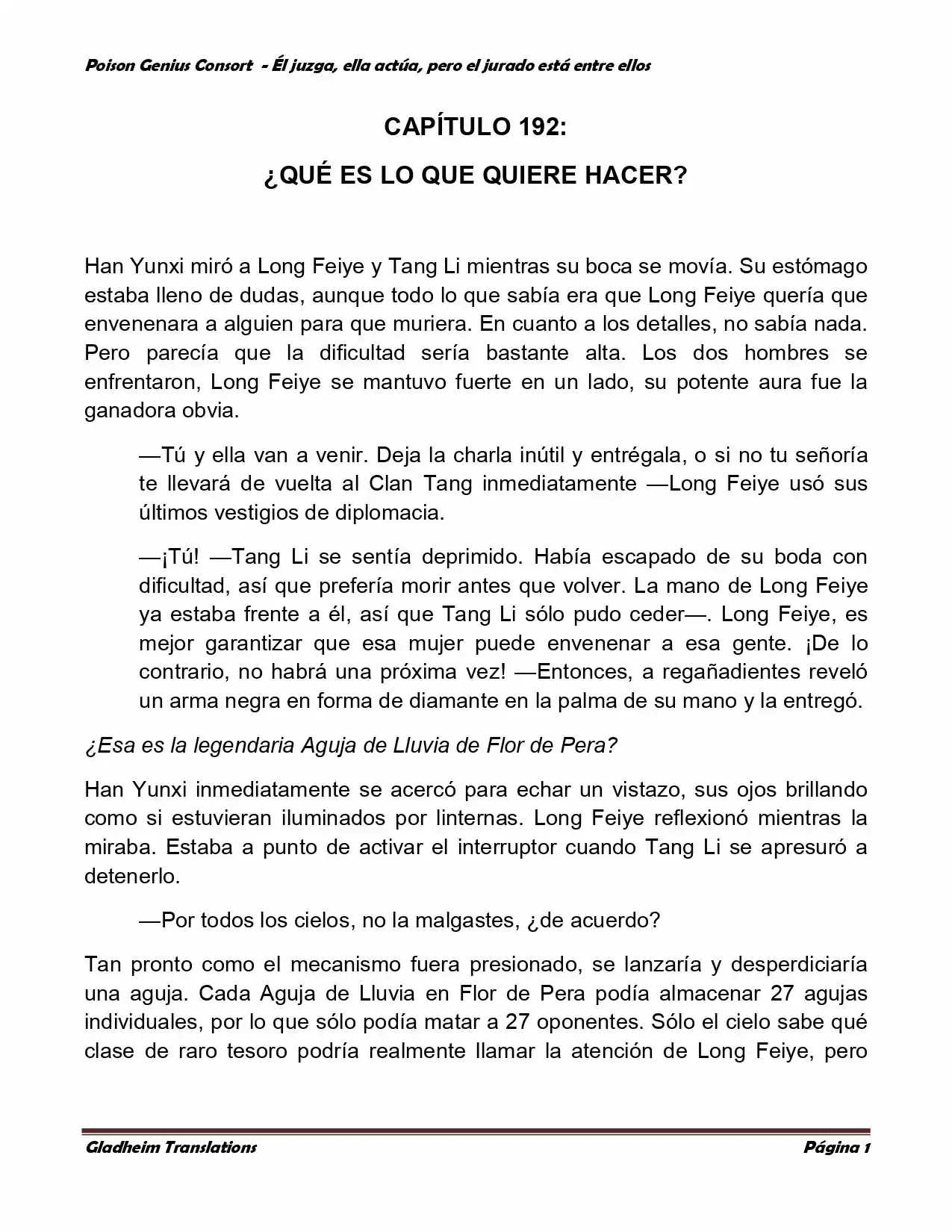 Poison Genious Consort (Novela) - Capítulo 192 - Página 1 - LectorTMOo