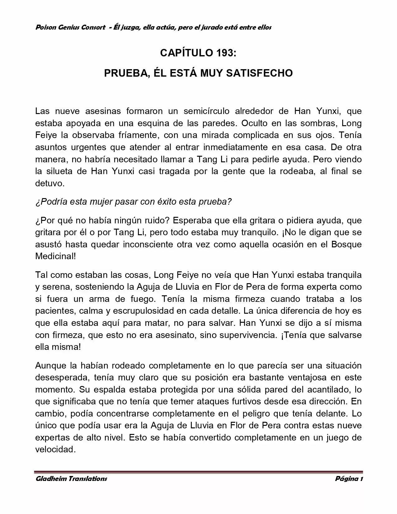 Poison Genious Consort (Novela) - Capítulo 193 - Página 1 - LectorTMOo