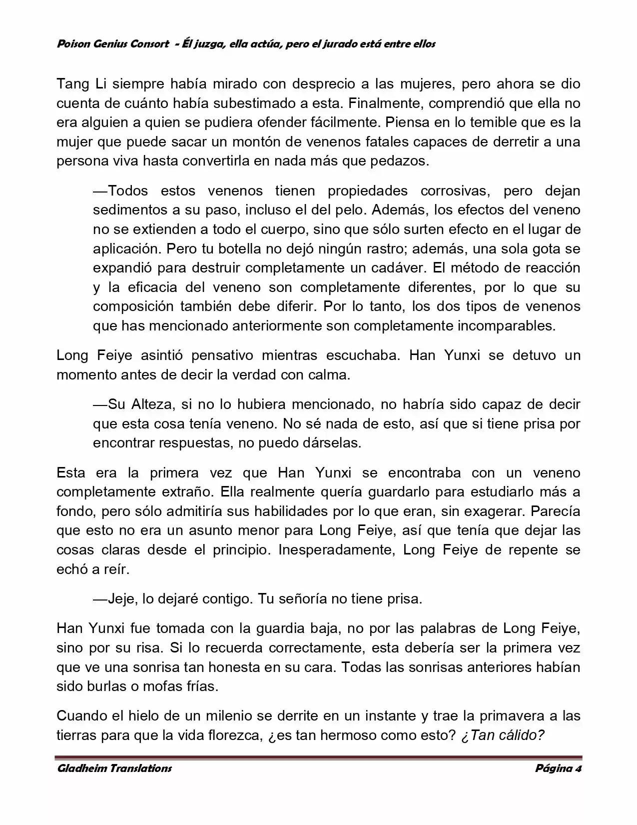 Poison Genious Consort (Novela) - Capítulo 194 - Página 4 - LectorTMOo