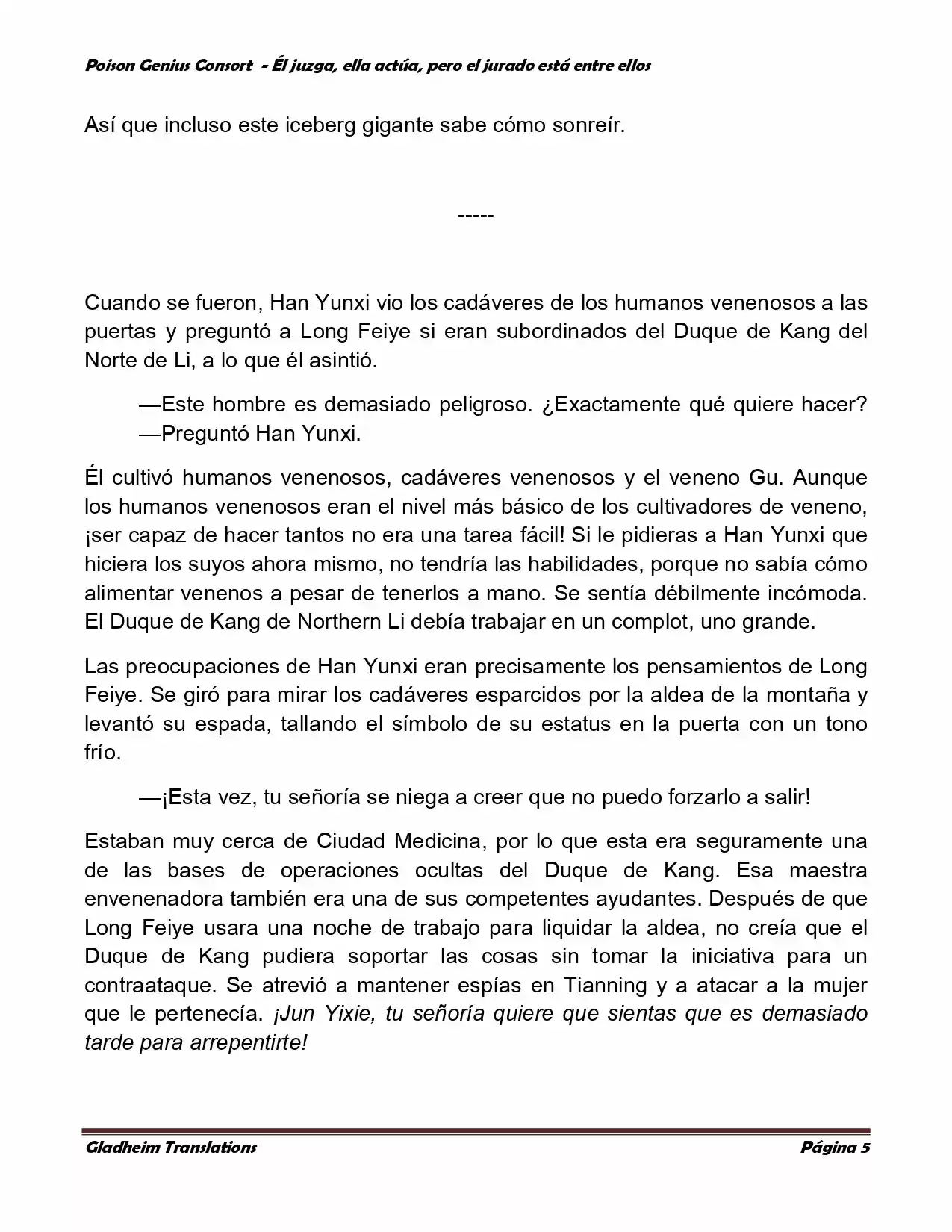 Poison Genious Consort (Novela) - Capítulo 194 - Página 5 - LectorTMOo