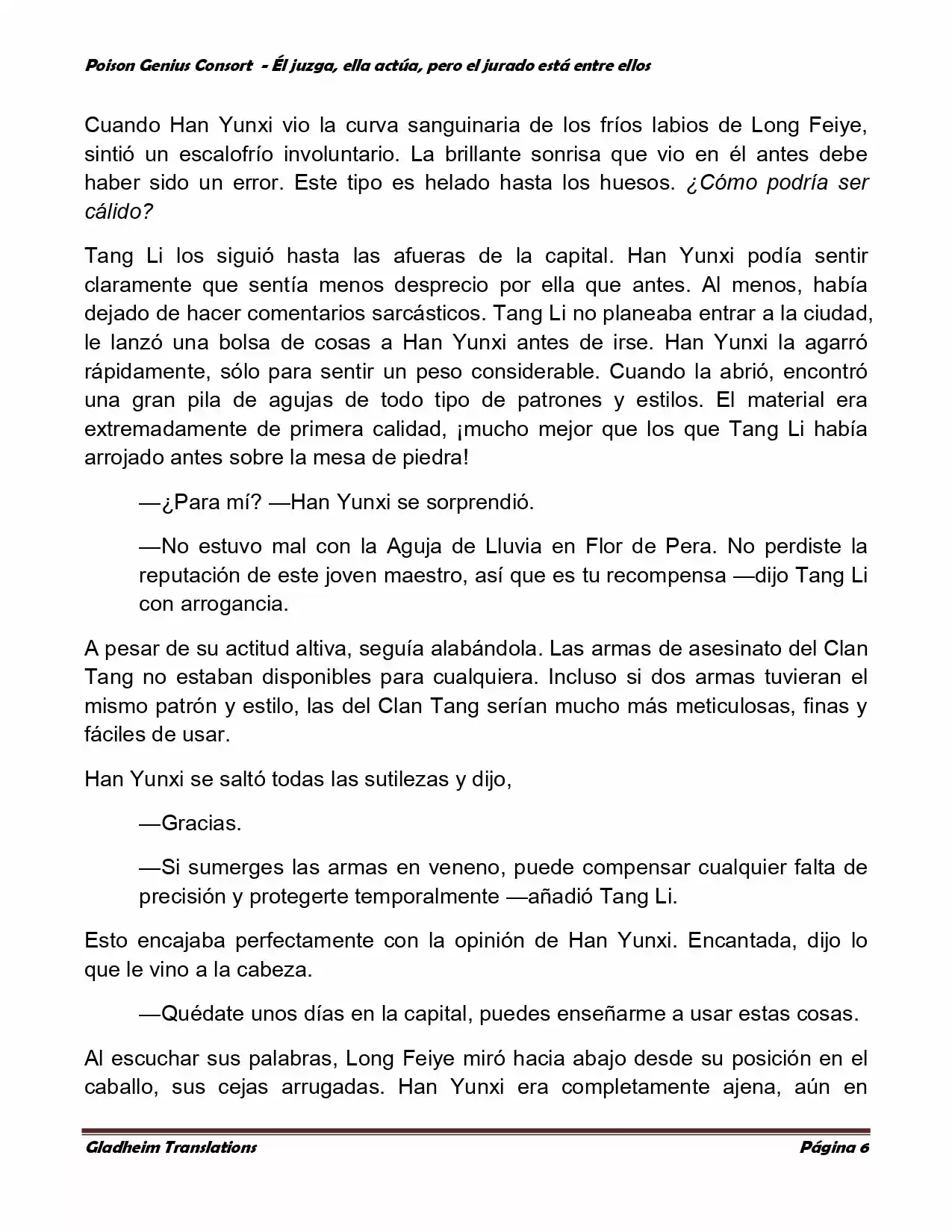 Poison Genious Consort (Novela) - Capítulo 194 - Página 6 - LectorTMOo