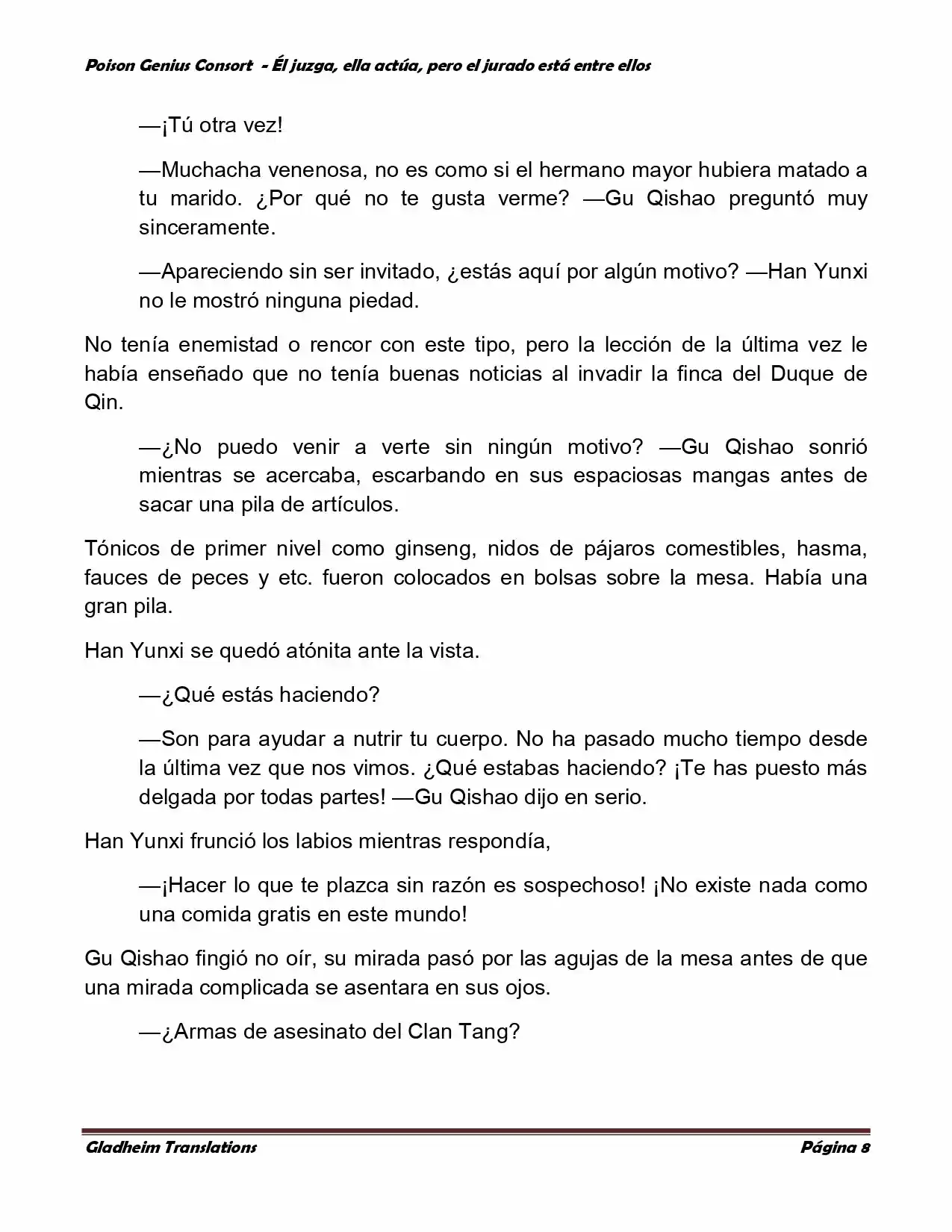 Poison Genious Consort (Novela) - Capítulo 195 - Página 8 - LectorTMOo