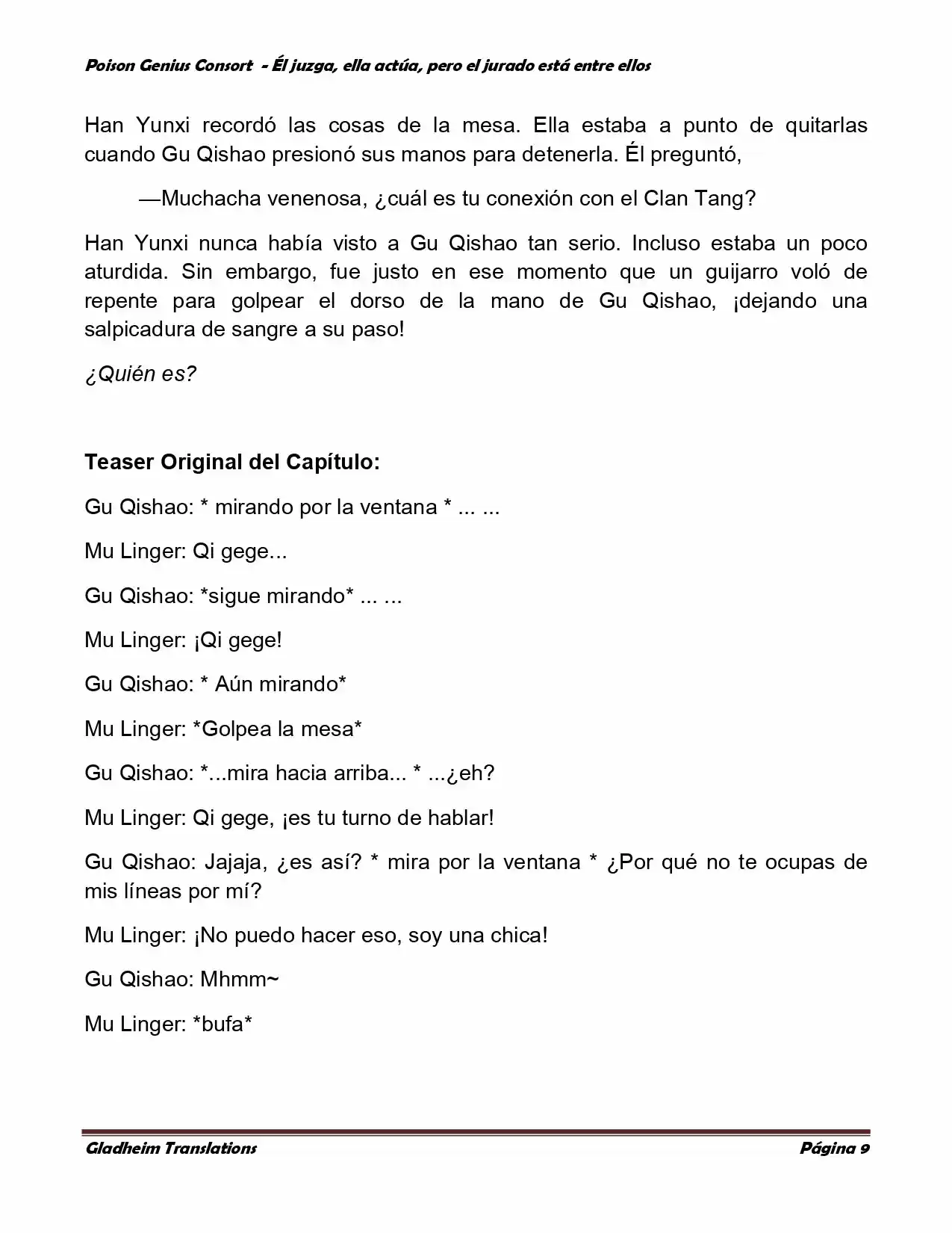 Poison Genious Consort (Novela) - Capítulo 195 - Página 9 - LectorTMOo