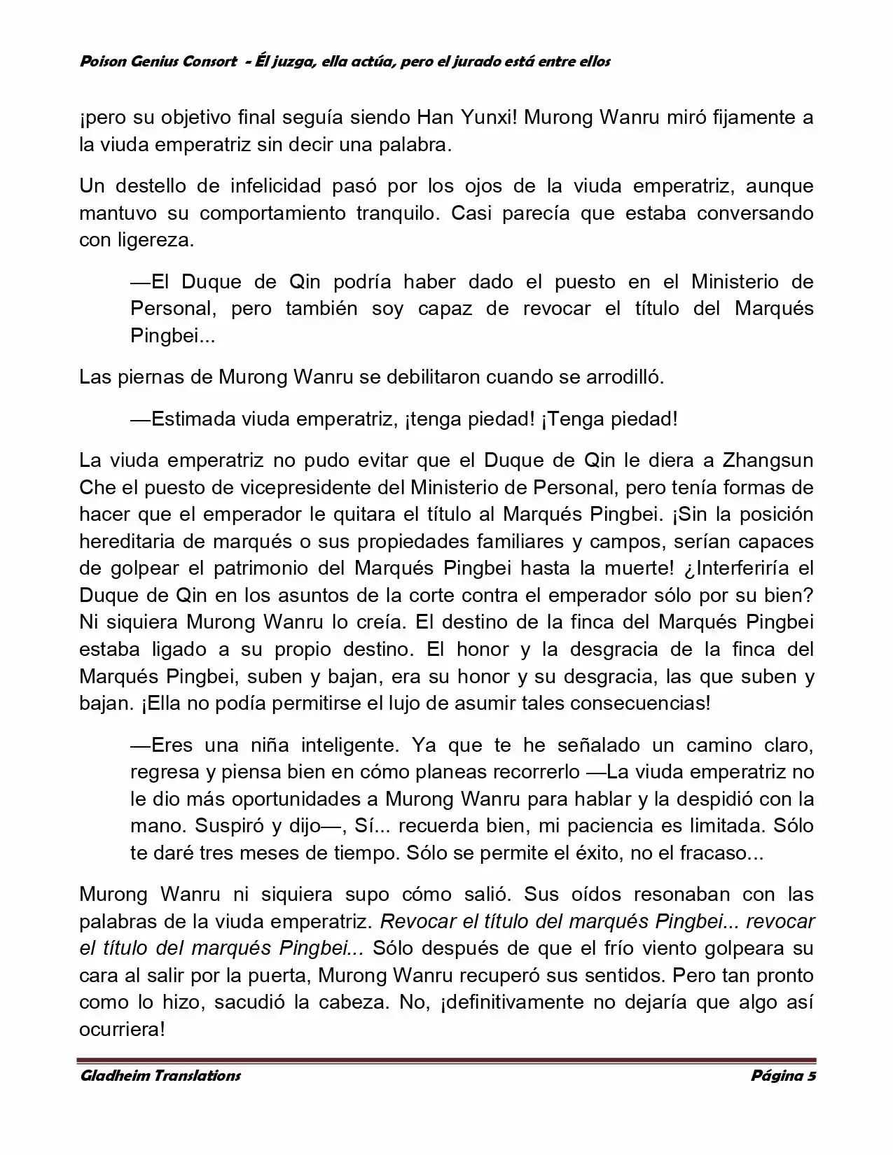 Poison Genious Consort (Novela) - Capítulo 199 - Página 5 - LectorTMOo