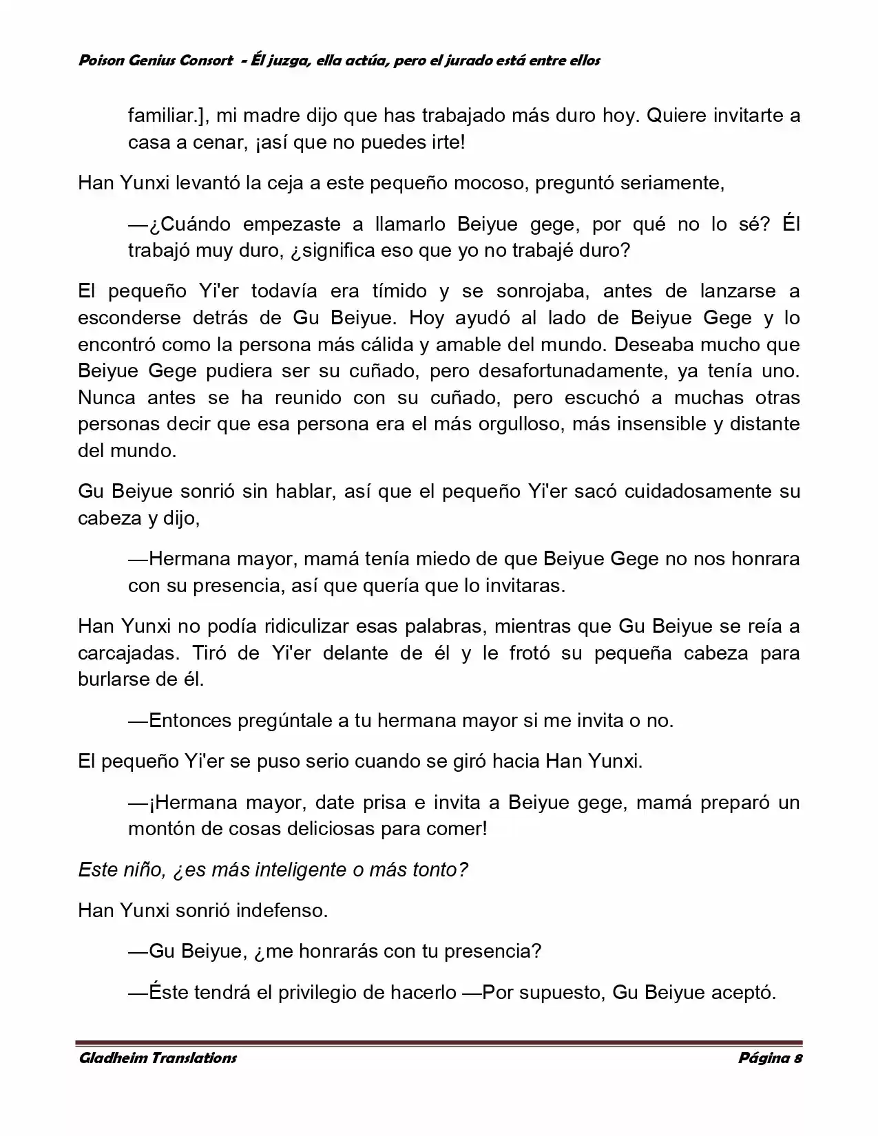 Poison Genious Consort (Novela) - Capítulo 199 - Página 8 - LectorTMOo