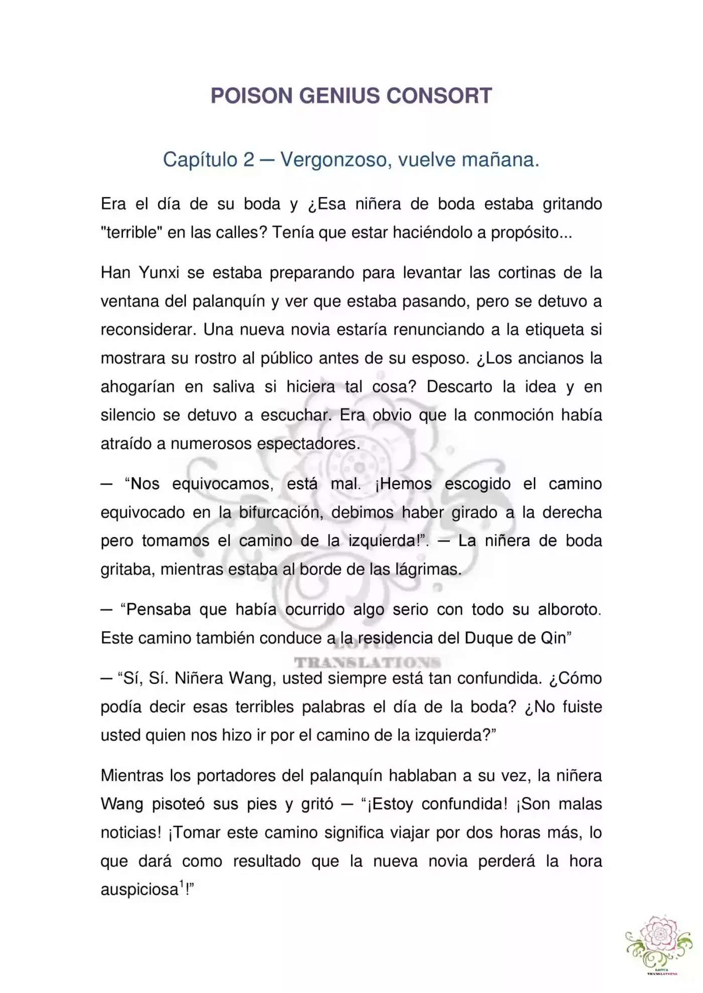 Poison Genious Consort (Novela) - Capítulo 2 - Página 2 - LectorTMOo
