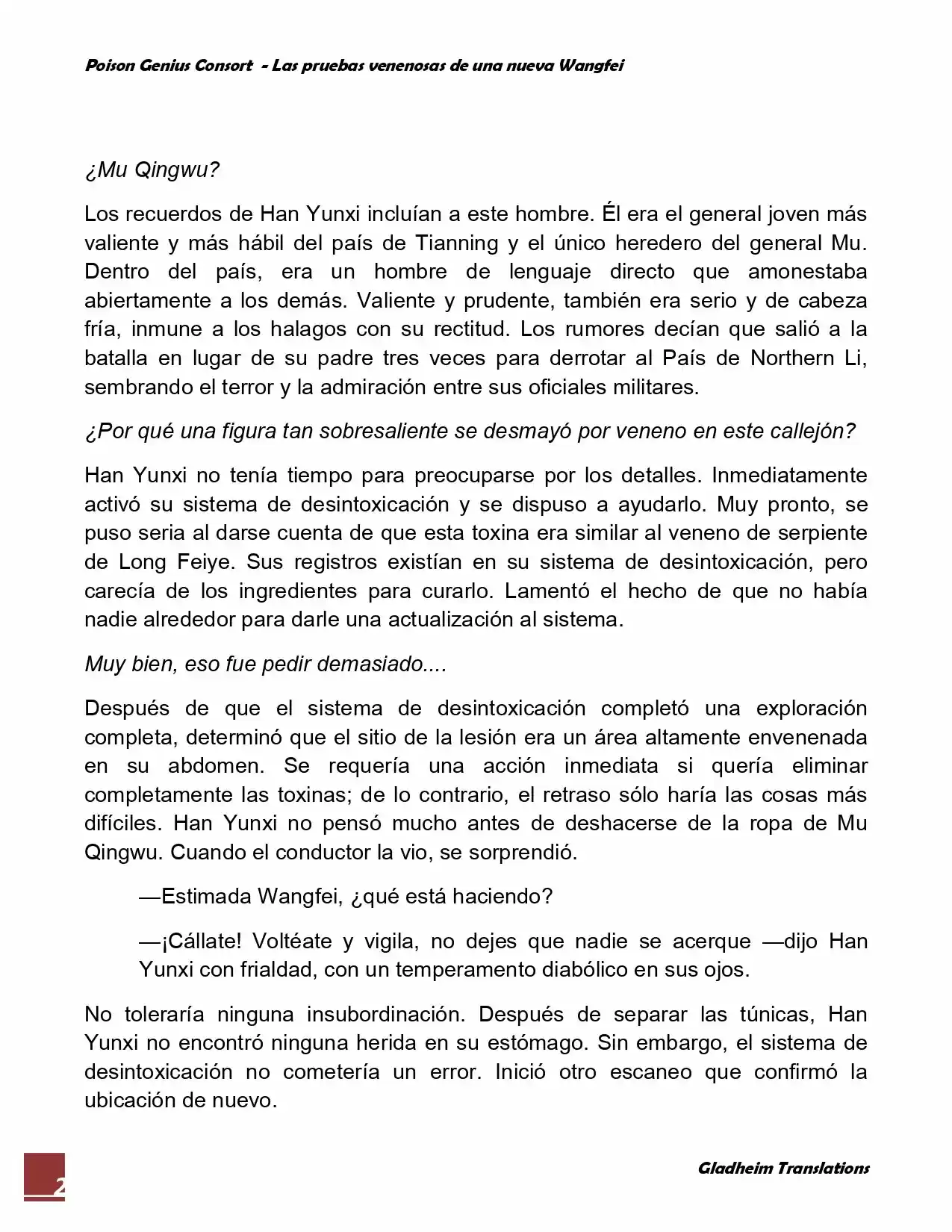Poison Genious Consort (Novela) - Capítulo 20 - Página 2 - LectorTMOo