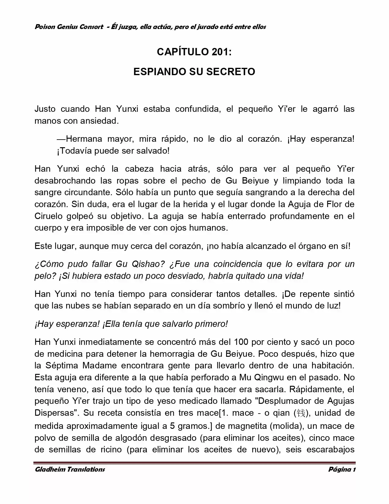Poison Genious Consort (Novela) - Capítulo 201 - Página 1 - LectorTMOo