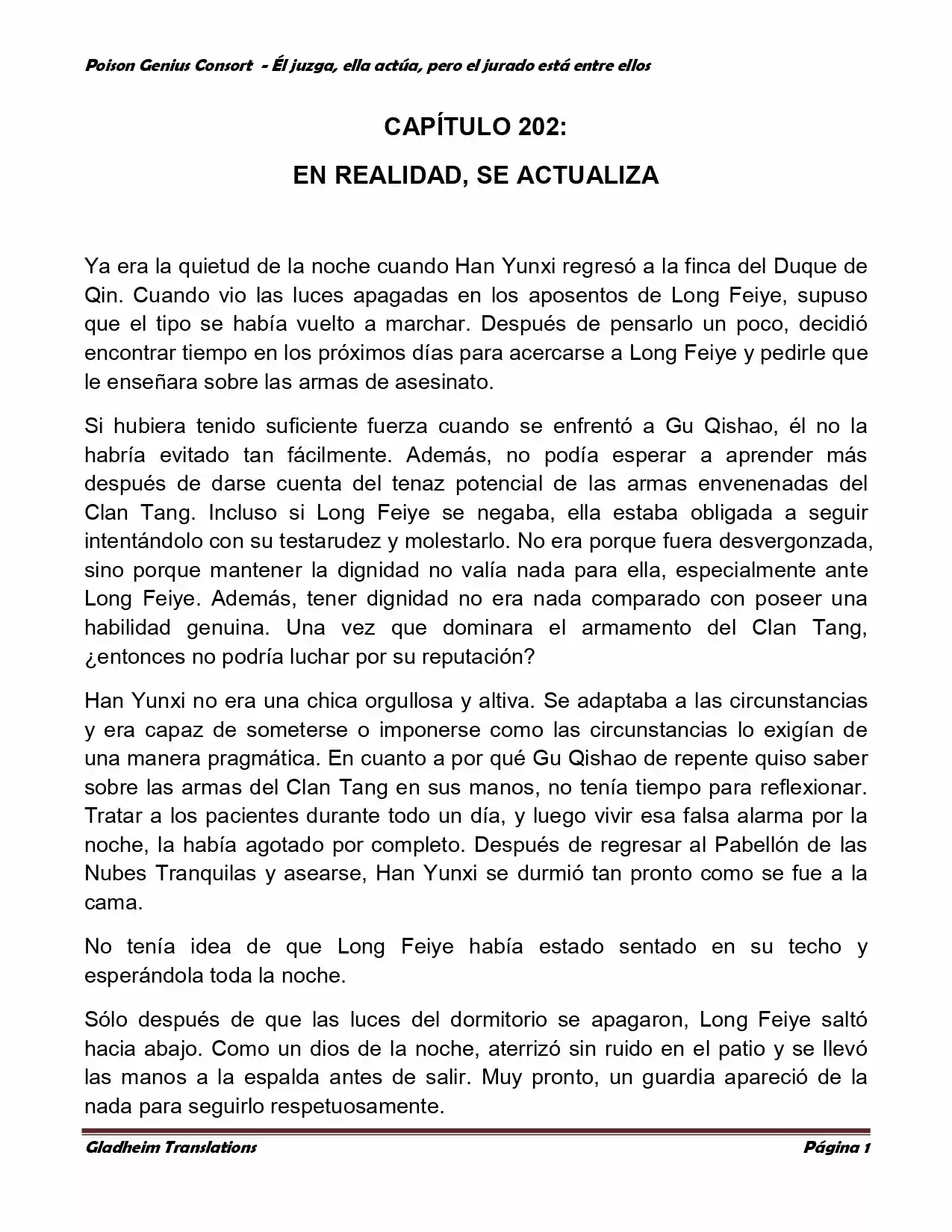 Poison Genious Consort (Novela) - Capítulo 202 - Página 1 - LectorTMOo