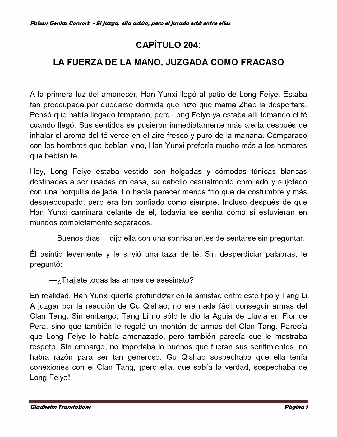Poison Genious Consort (Novela) - Capítulo 204 - Página 1 - LectorTMOo