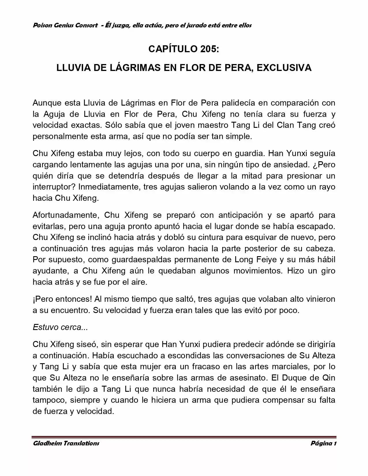 Poison Genious Consort (Novela) - Capítulo 205 - Página 1 - LectorTMOo