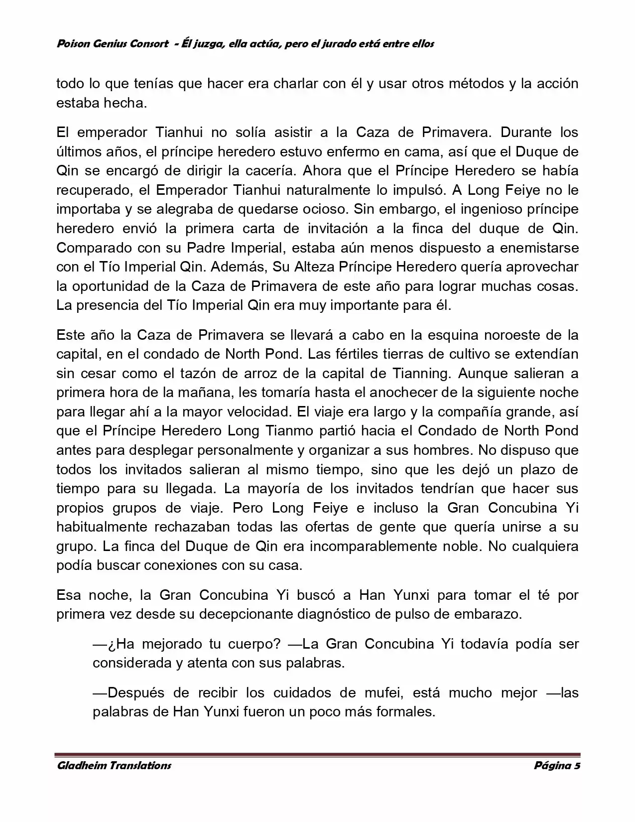 Poison Genious Consort (Novela) - Capítulo 205 - Página 5 - LectorTMOo