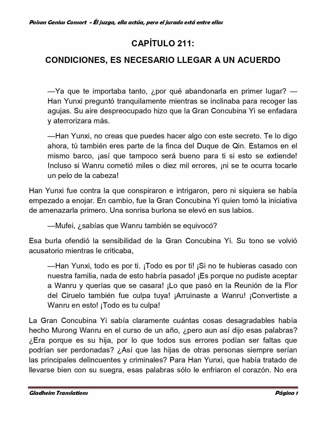 Poison Genious Consort (Novela) - Capítulo 211 - Página 1 - LectorTMOo
