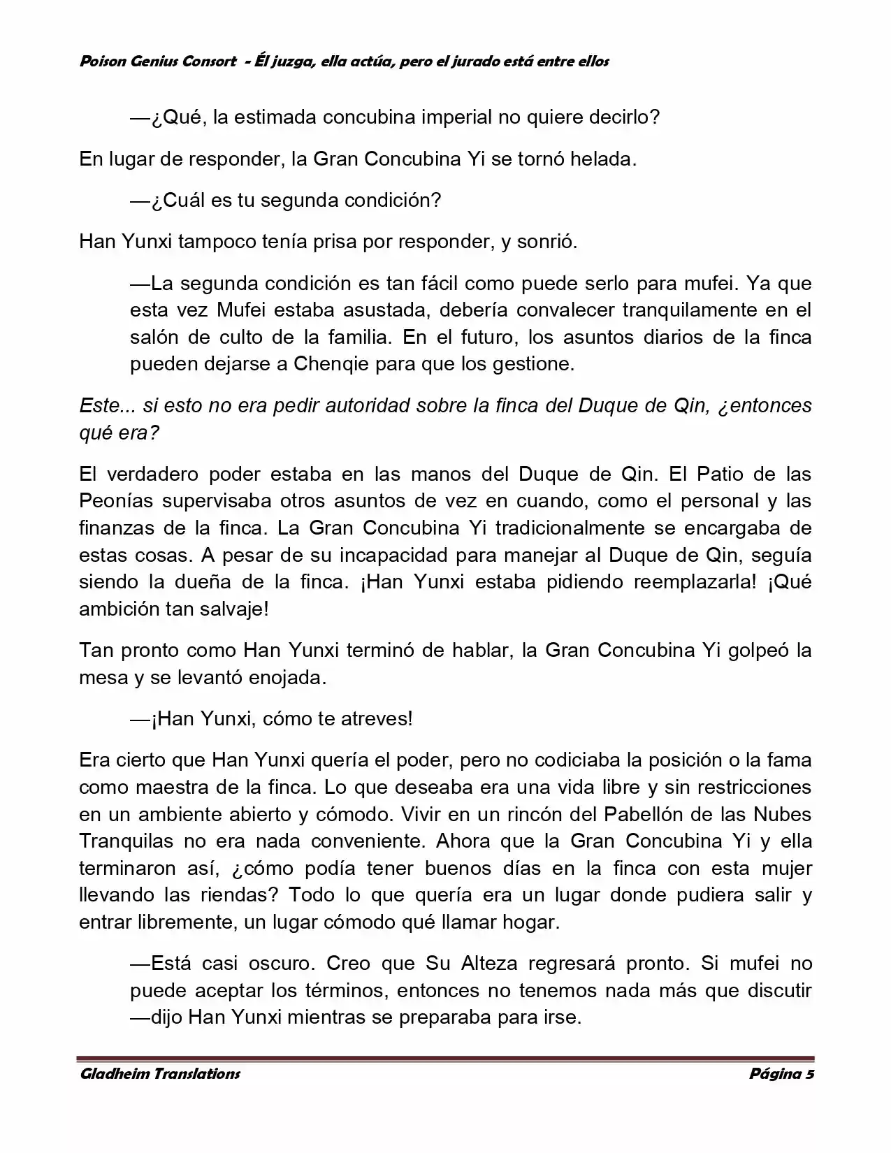 Poison Genious Consort (Novela) - Capítulo 211 - Página 5 - LectorTMOo