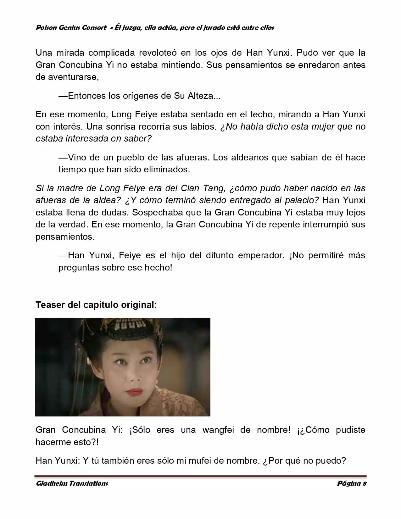 Poison Genious Consort (Novela) - Capítulo 211 - Página 8 - LectorTMOo