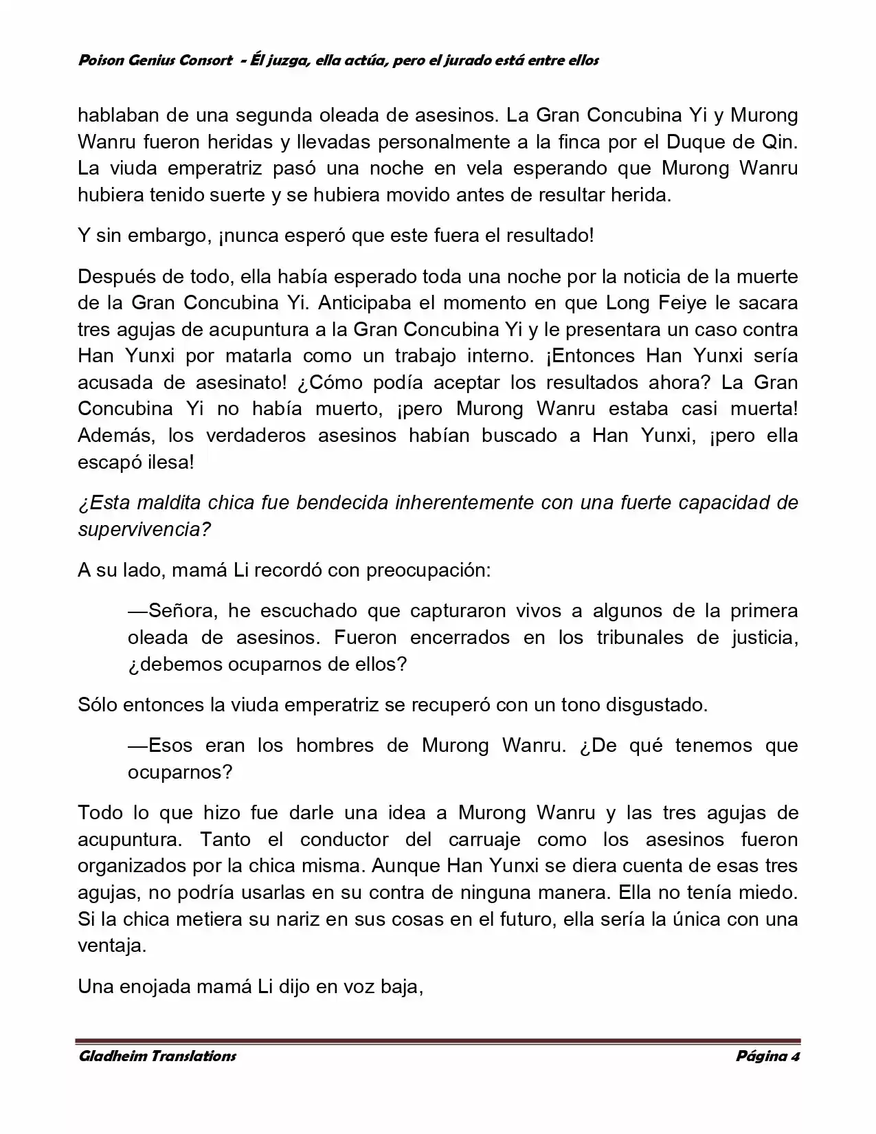 Poison Genious Consort (Novela) - Capítulo 212 - Página 4 - LectorTMOo