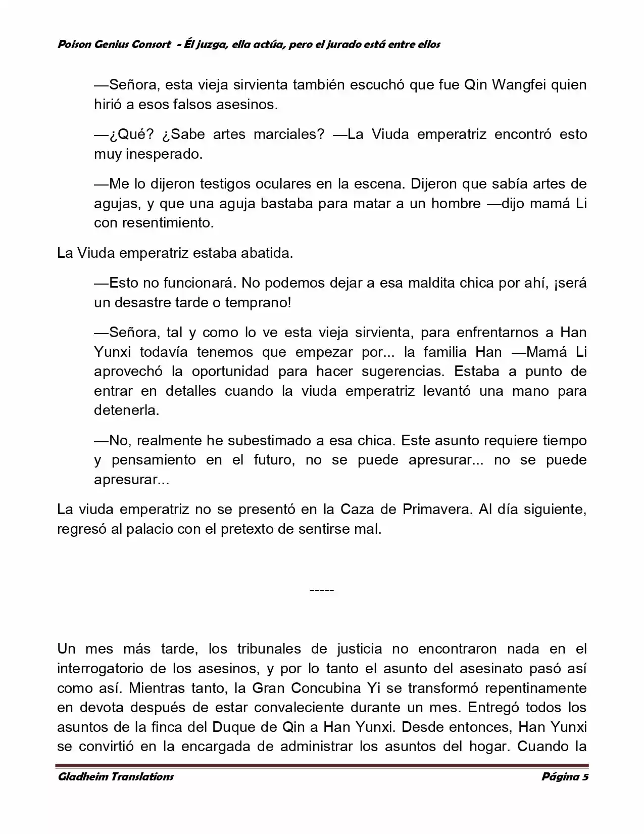Poison Genious Consort (Novela) - Capítulo 212 - Página 5 - LectorTMOo