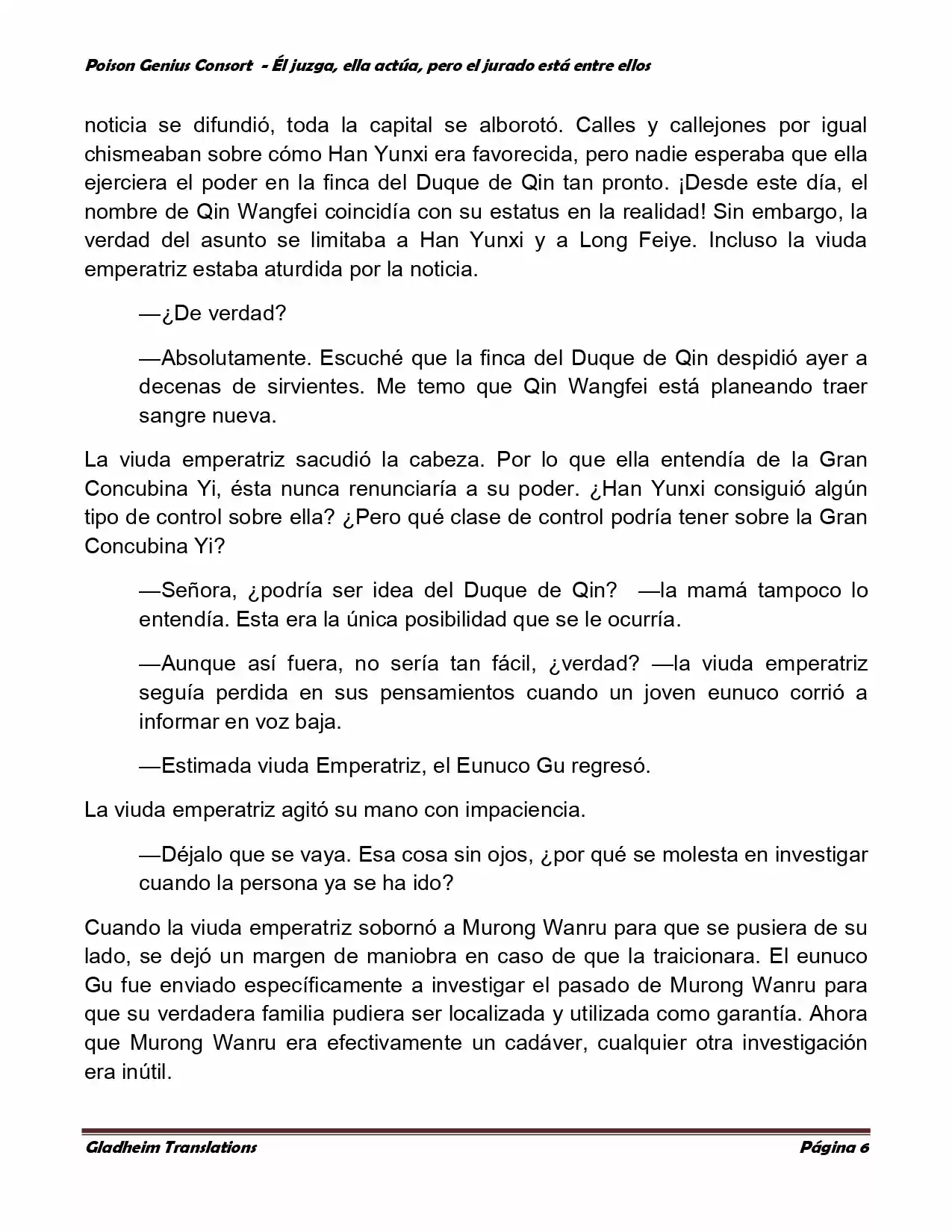 Poison Genious Consort (Novela) - Capítulo 212 - Página 6 - LectorTMOo