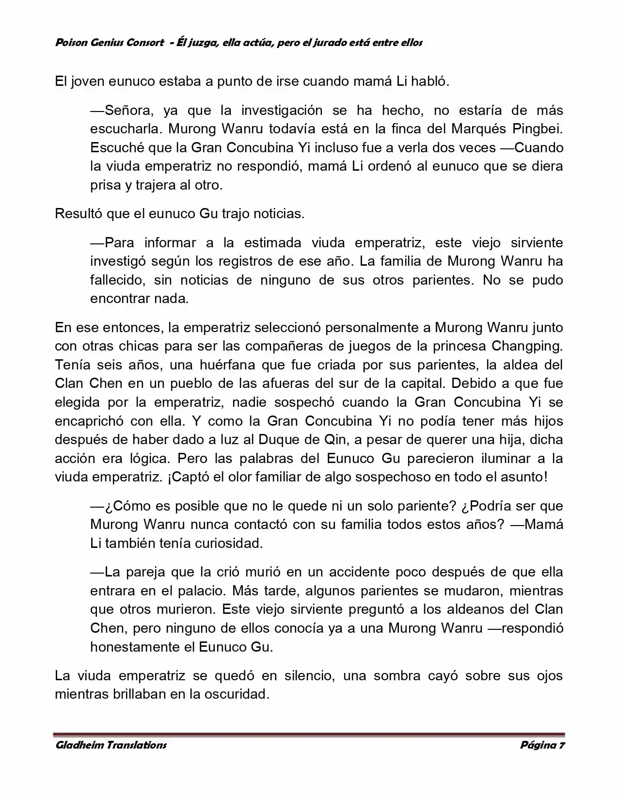 Poison Genious Consort (Novela) - Capítulo 212 - Página 7 - LectorTMOo