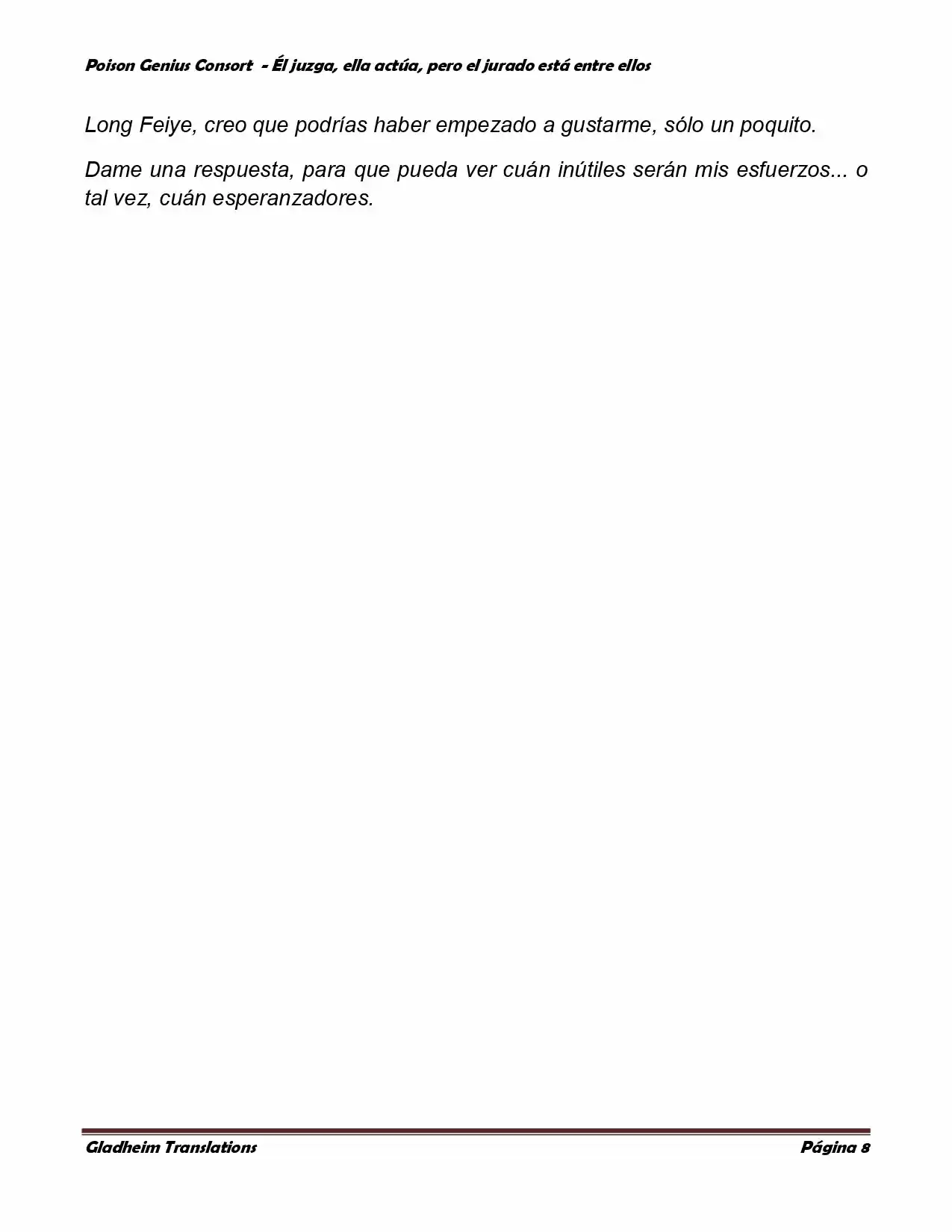 Poison Genious Consort (Novela) - Capítulo 213 - Página 8 - LectorTMOo